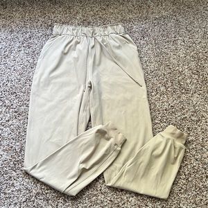 Khaki lululemon stretch high rise jogger *full length*
